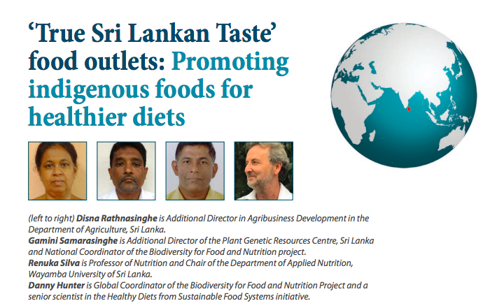 ‘True Sri Lankan Taste’ Food Outlets: Promoting Indigenous Foods for Healthier Diets
