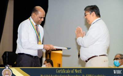 Awards for outstanding research by Dr. KDPP Gunathilake