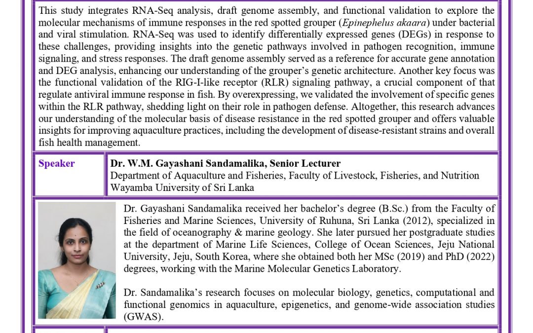 Faculty Talk: Insightful Seminar Series – 08th January 2024